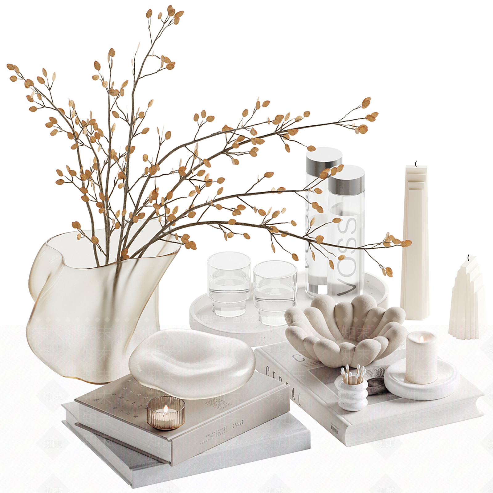 现代装饰品摆件组合SU模型下载【ID:1159146424】