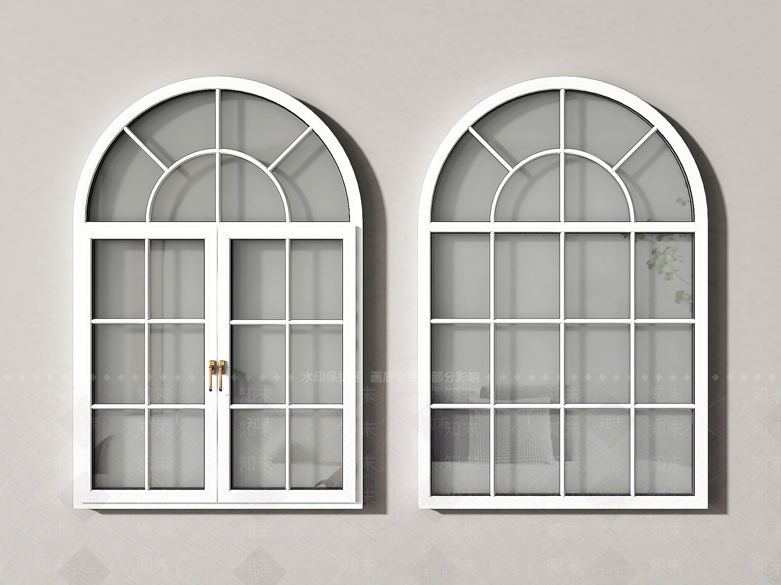 简欧窗户3D模型下载【ID:1159150797】