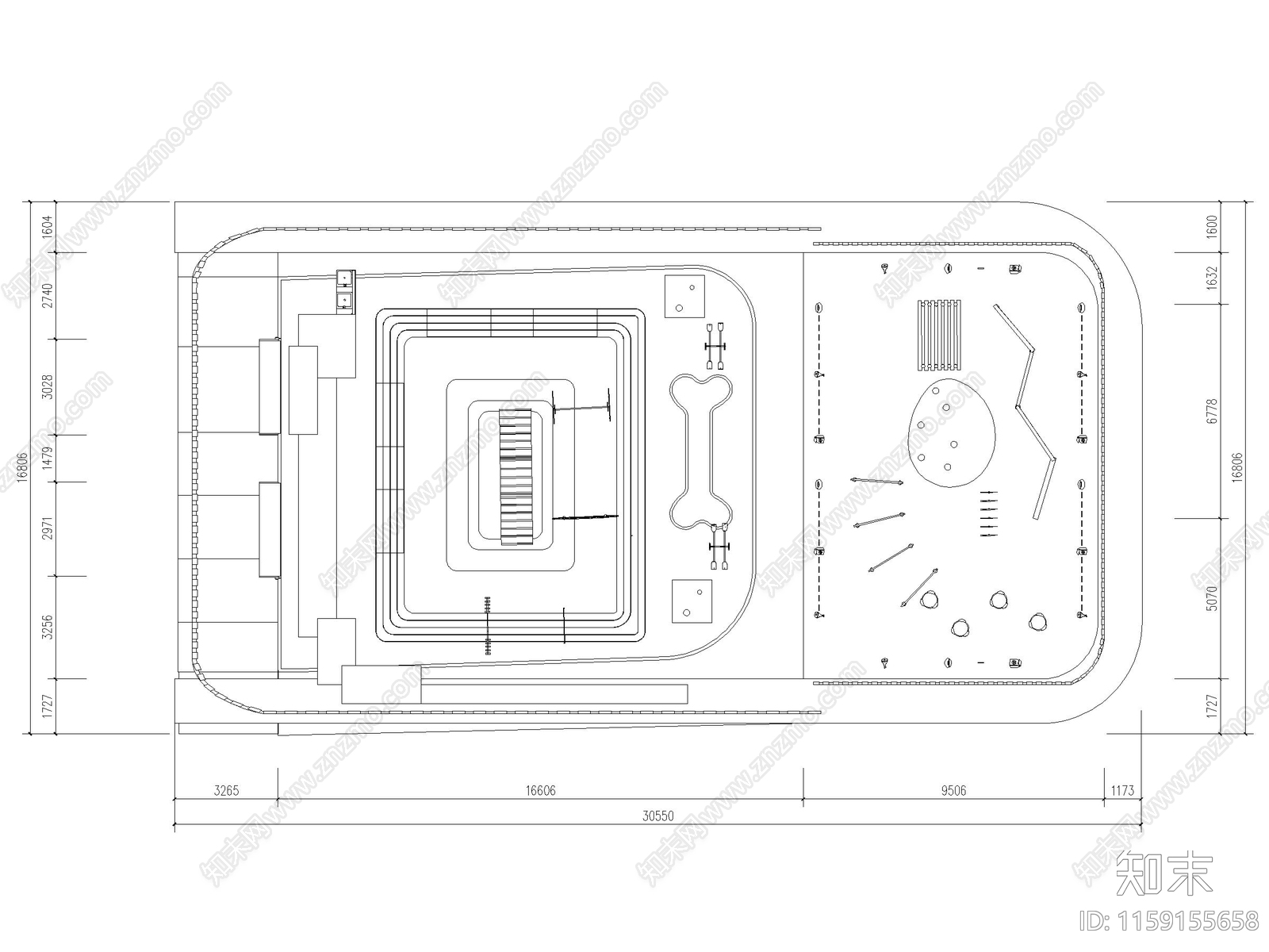 萌宠乐园cad施工图下载【ID:1159155658】