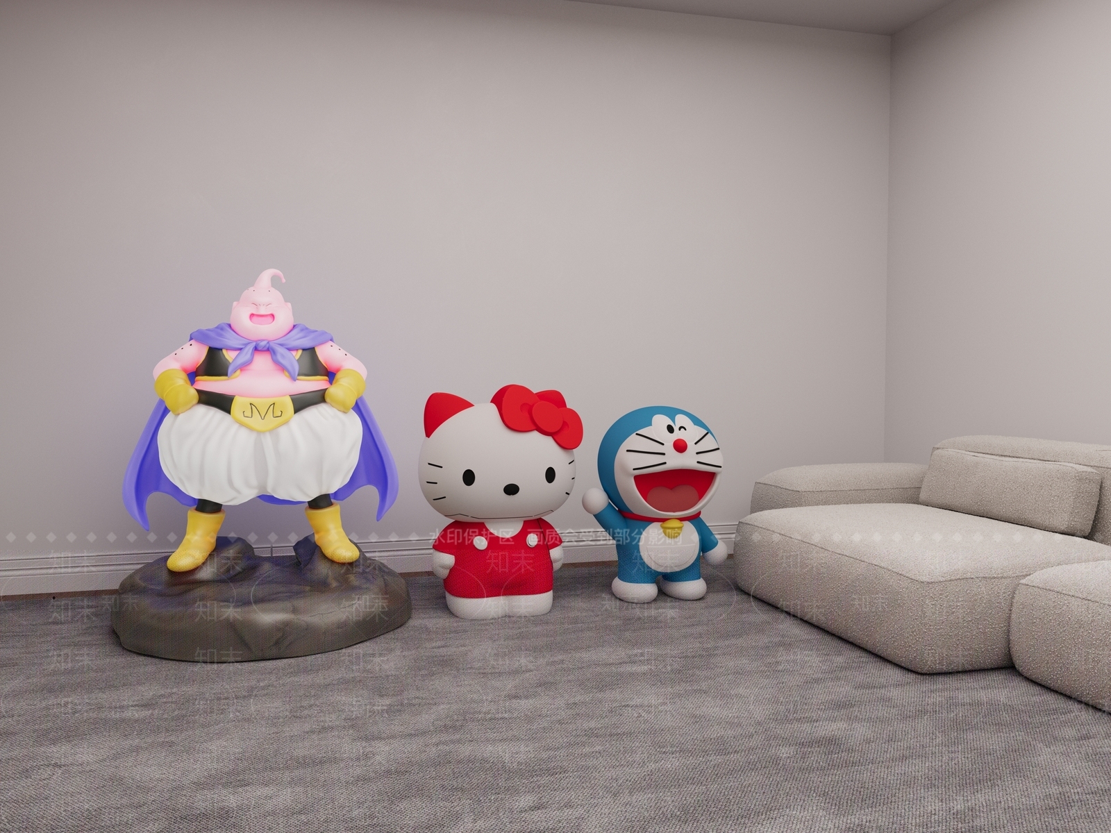 现代客厅卡通摆件3D模型下载【ID:1159163147】