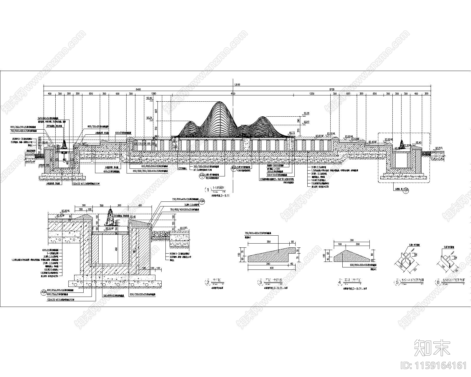 某景观喷泉水景设计图施工图下载【ID:1159164161】