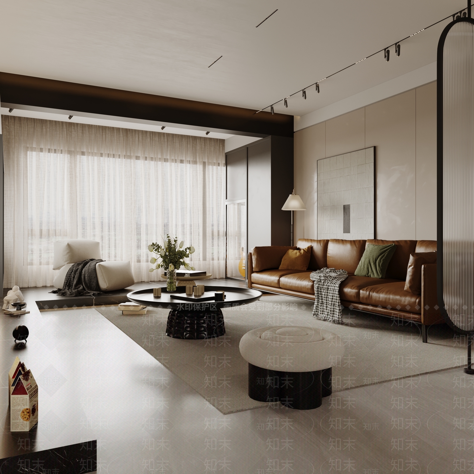 现代家具客餐厅3D模型下载【ID:1159164636】