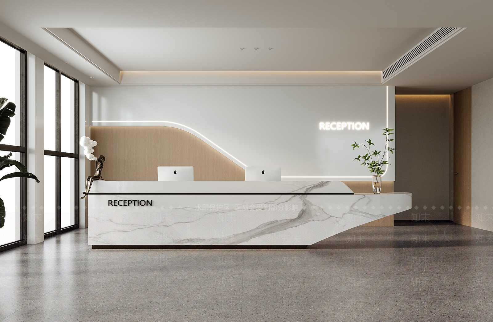 现代公司接待前台3D模型下载【ID:1159164381】