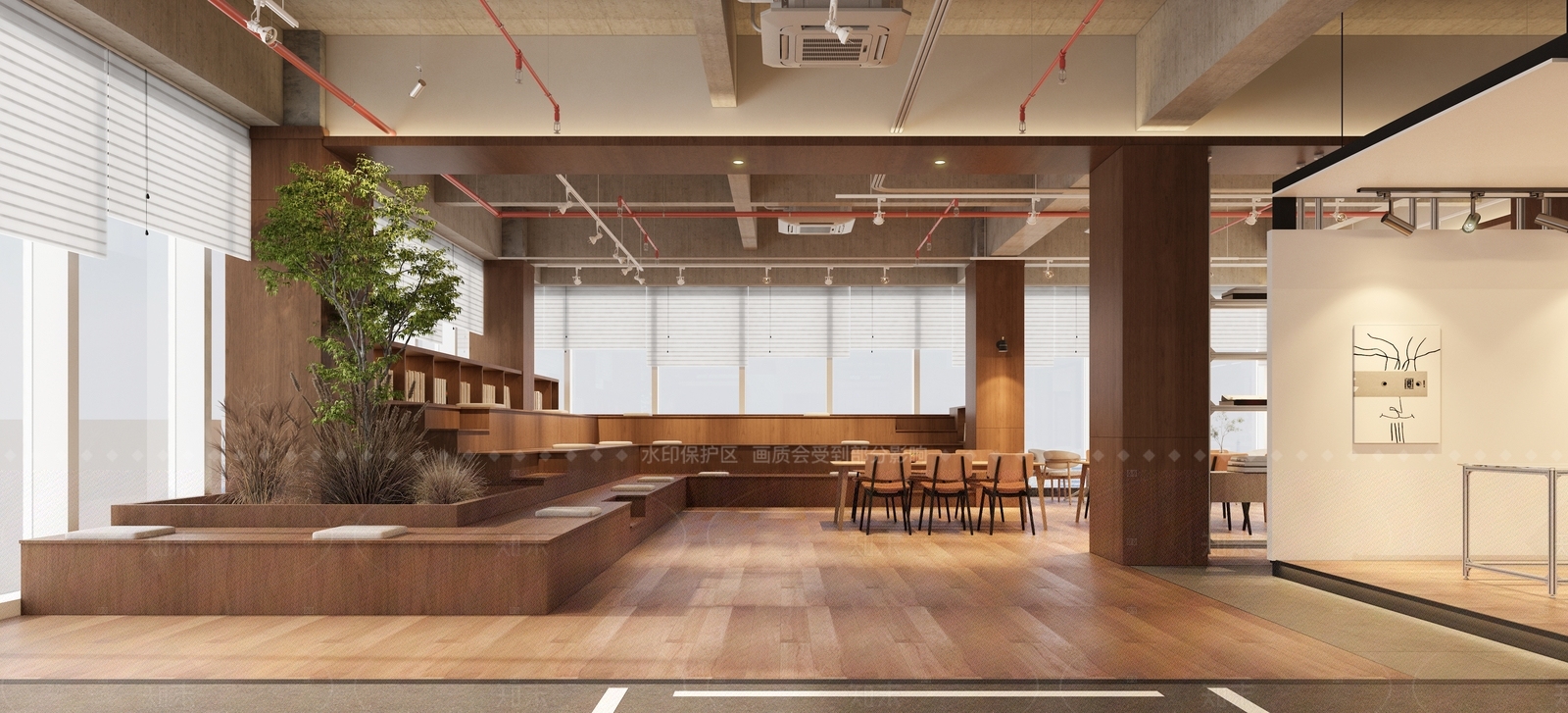 现代咖啡厅3D模型下载【ID:1214576723】