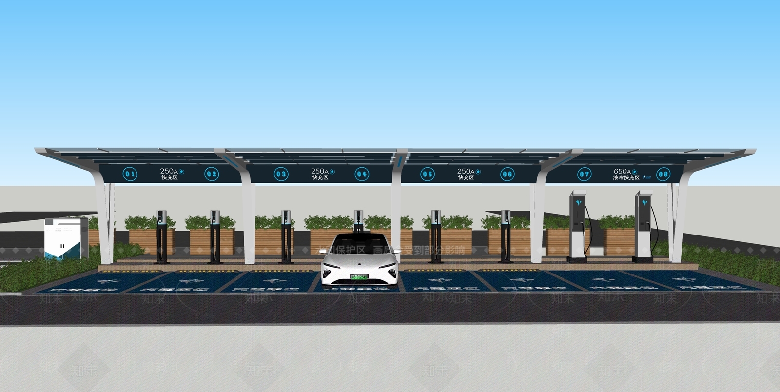 新能源汽车充电桩SU模型下载【ID:1159165744】