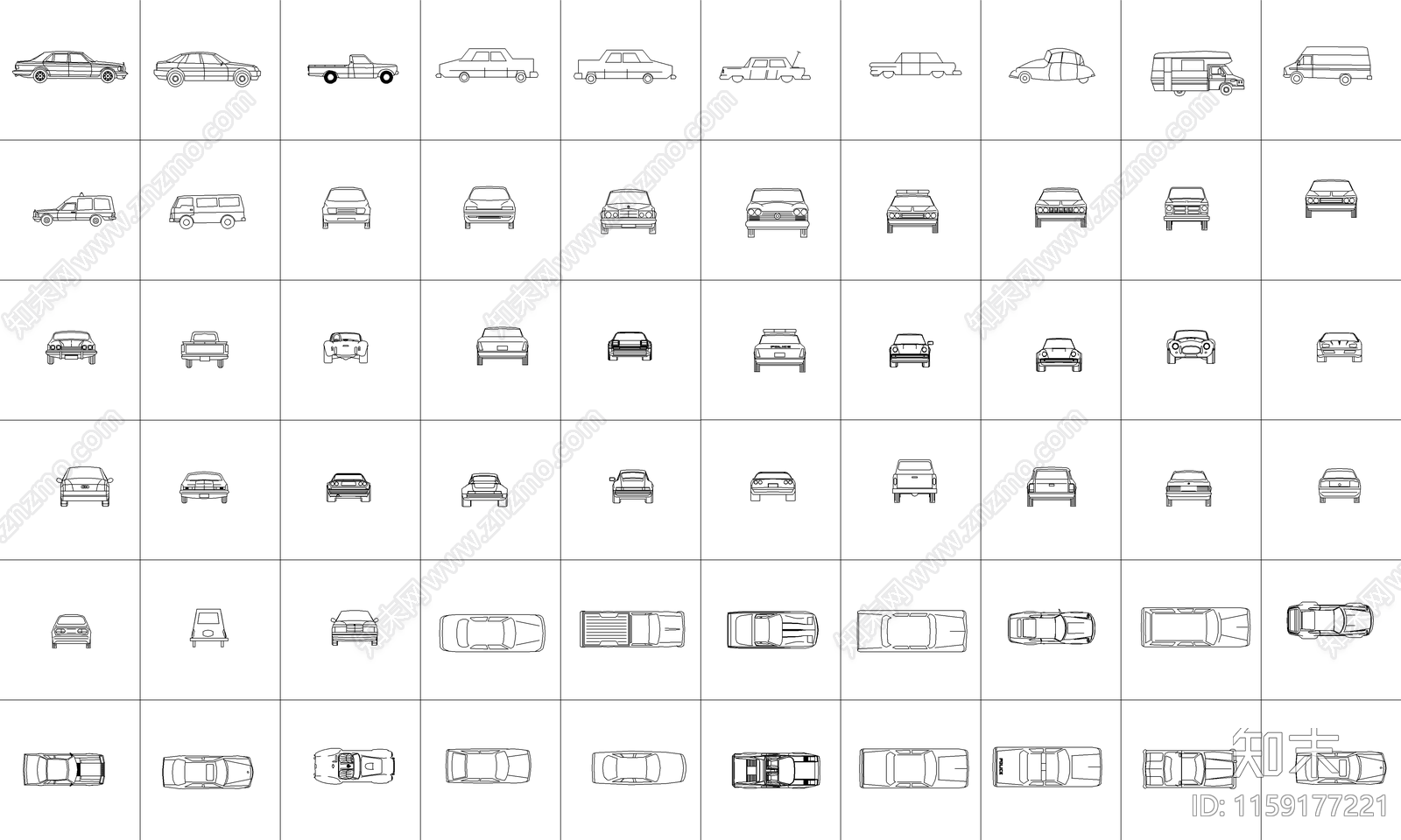 三百多种交通工具图例cad施工图下载【ID:1159177221】