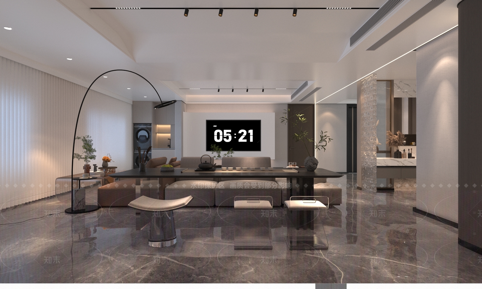 现代茶室3D模型下载【ID:1214576734】