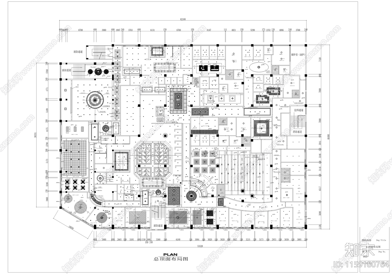 某洗浴中cad施工图下载【ID:1159180764】