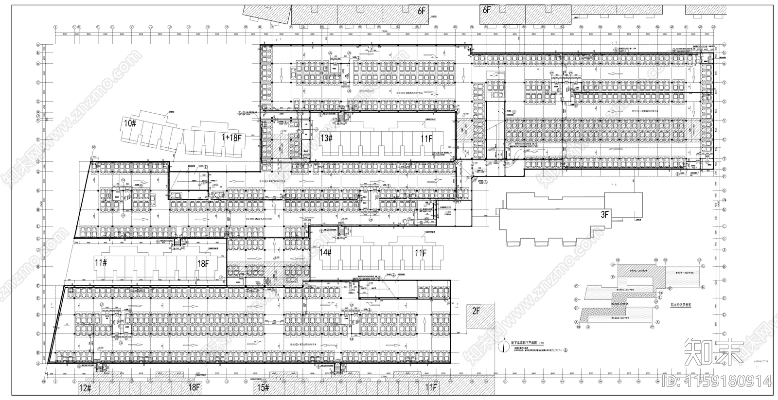 停车场cad施工图下载【ID:1159180914】
