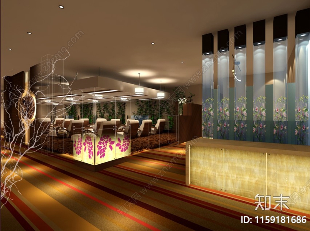某桑拿空间装修图cad施工图下载【ID:1159181686】