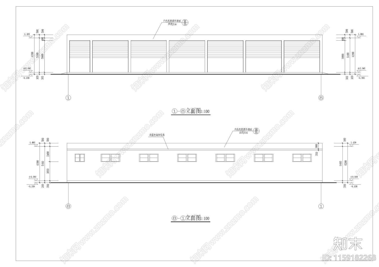 垃圾填埋场车库建筑图cad施工图下载【ID:1159182268】