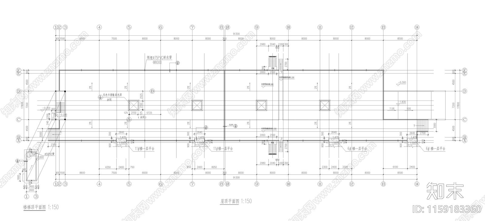 半地下汽车库建筑图cad施工图下载【ID:1159183360】