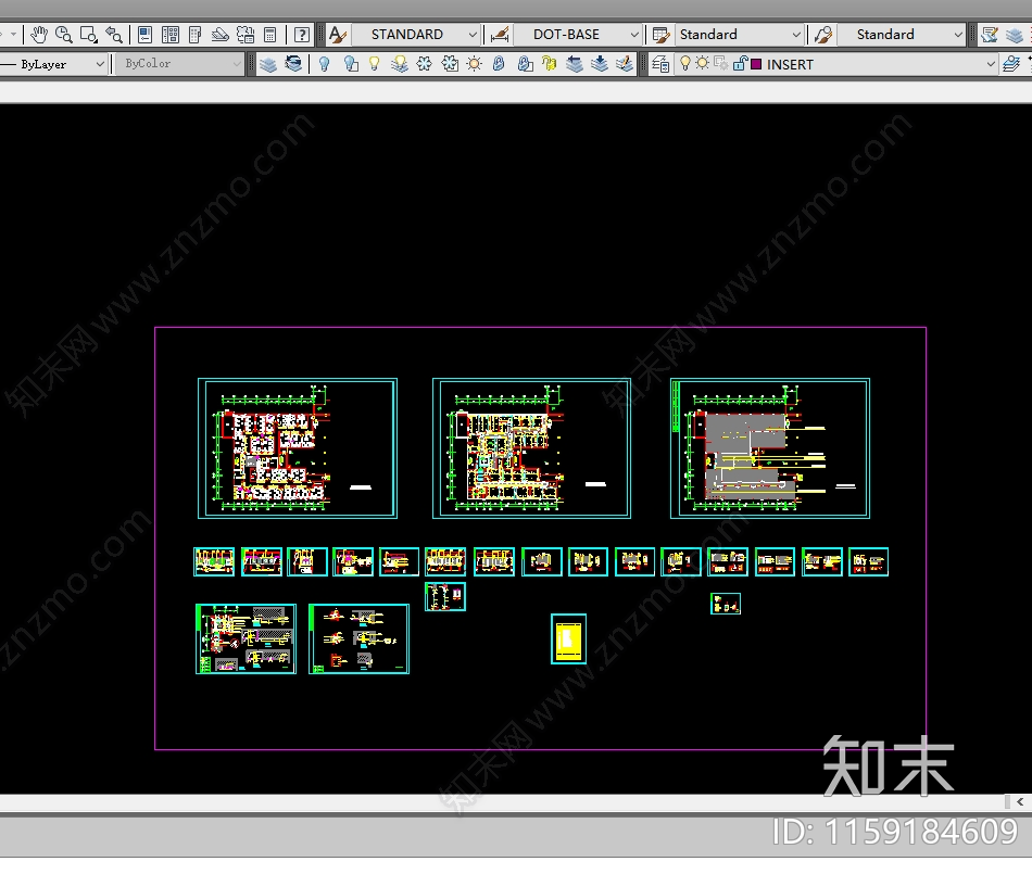 某沐足城装修图cad施工图下载【ID:1159184609】