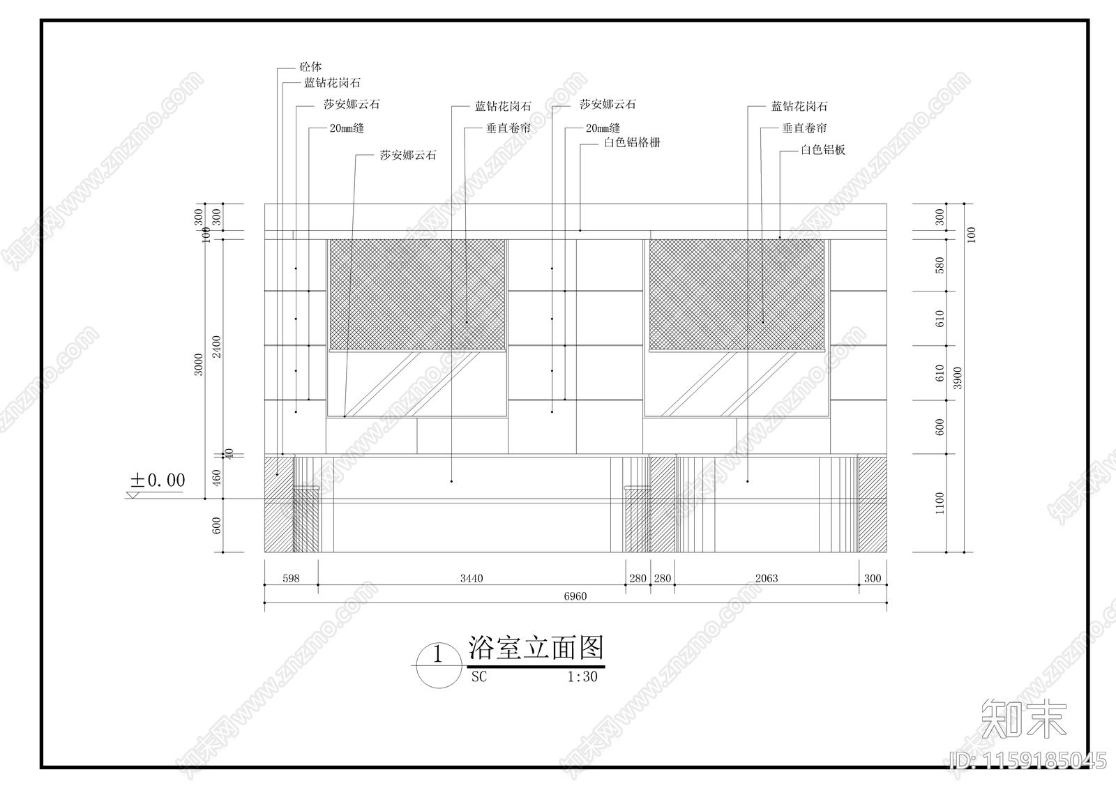 某小型洗浴装修图cad施工图下载【ID:1159185045】