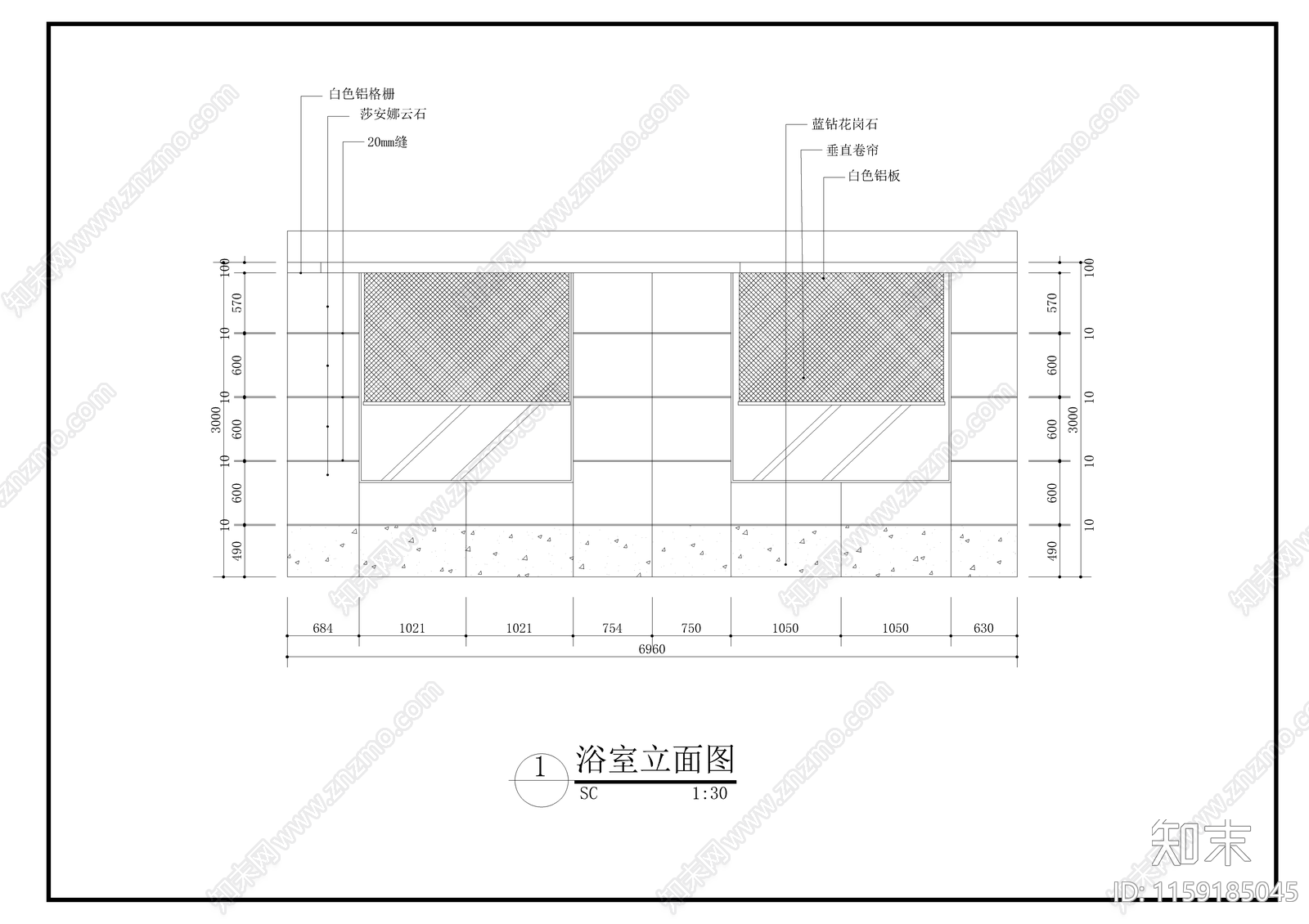 某小型洗浴装修图cad施工图下载【ID:1159185045】