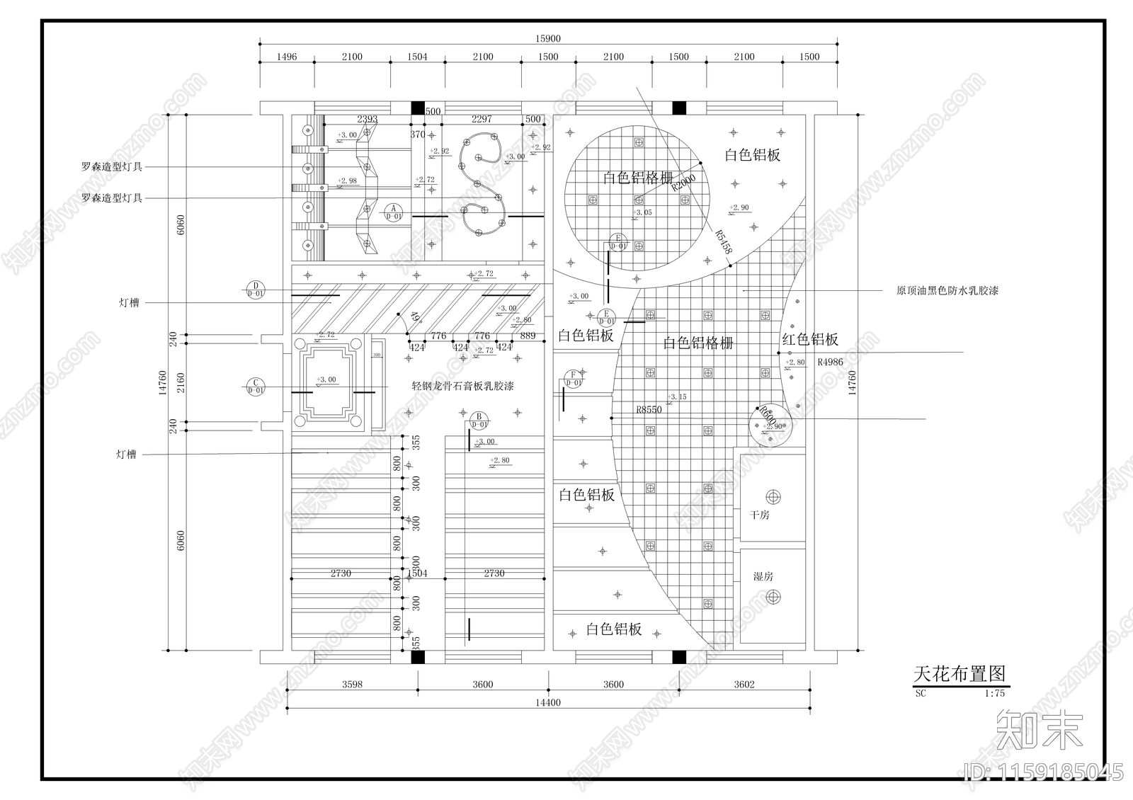 某小型洗浴装修图cad施工图下载【ID:1159185045】