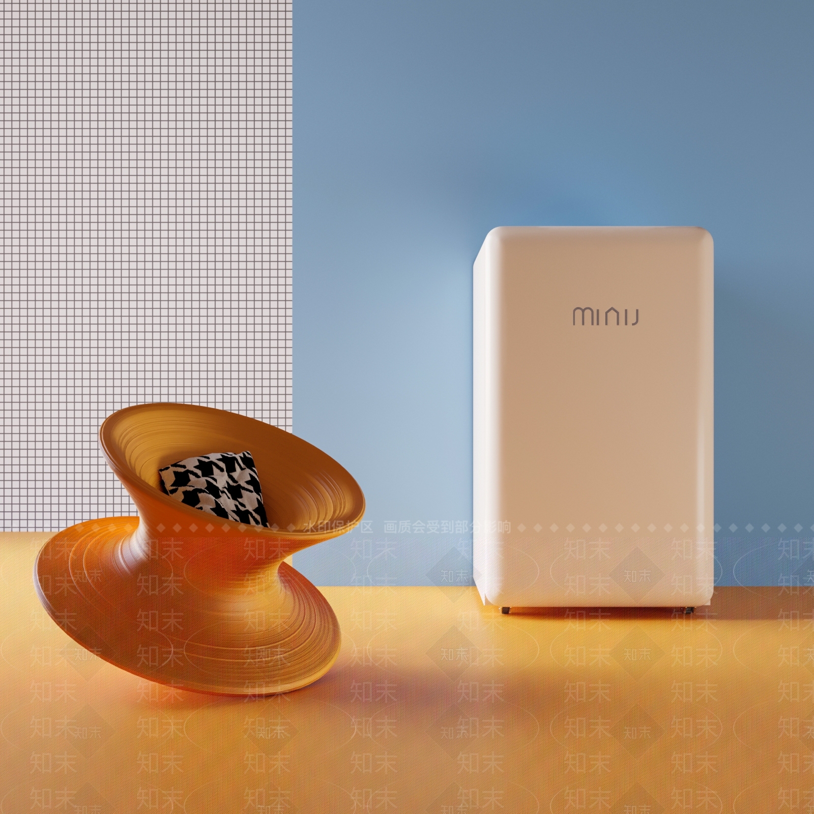 小吉迷你复古冰箱3D模型下载【ID:1159186072】