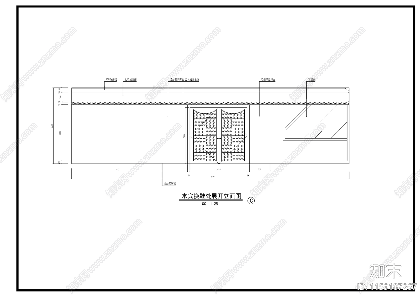 煤矿浴室装修图cad施工图下载【ID:1159187267】