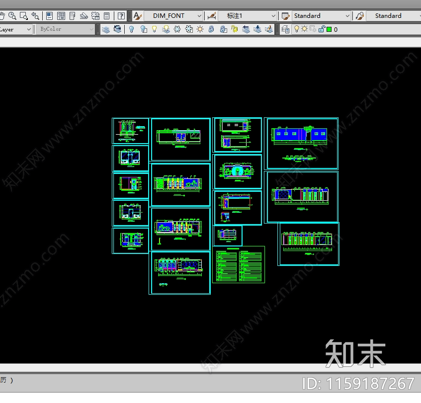 煤矿浴室装修图cad施工图下载【ID:1159187267】