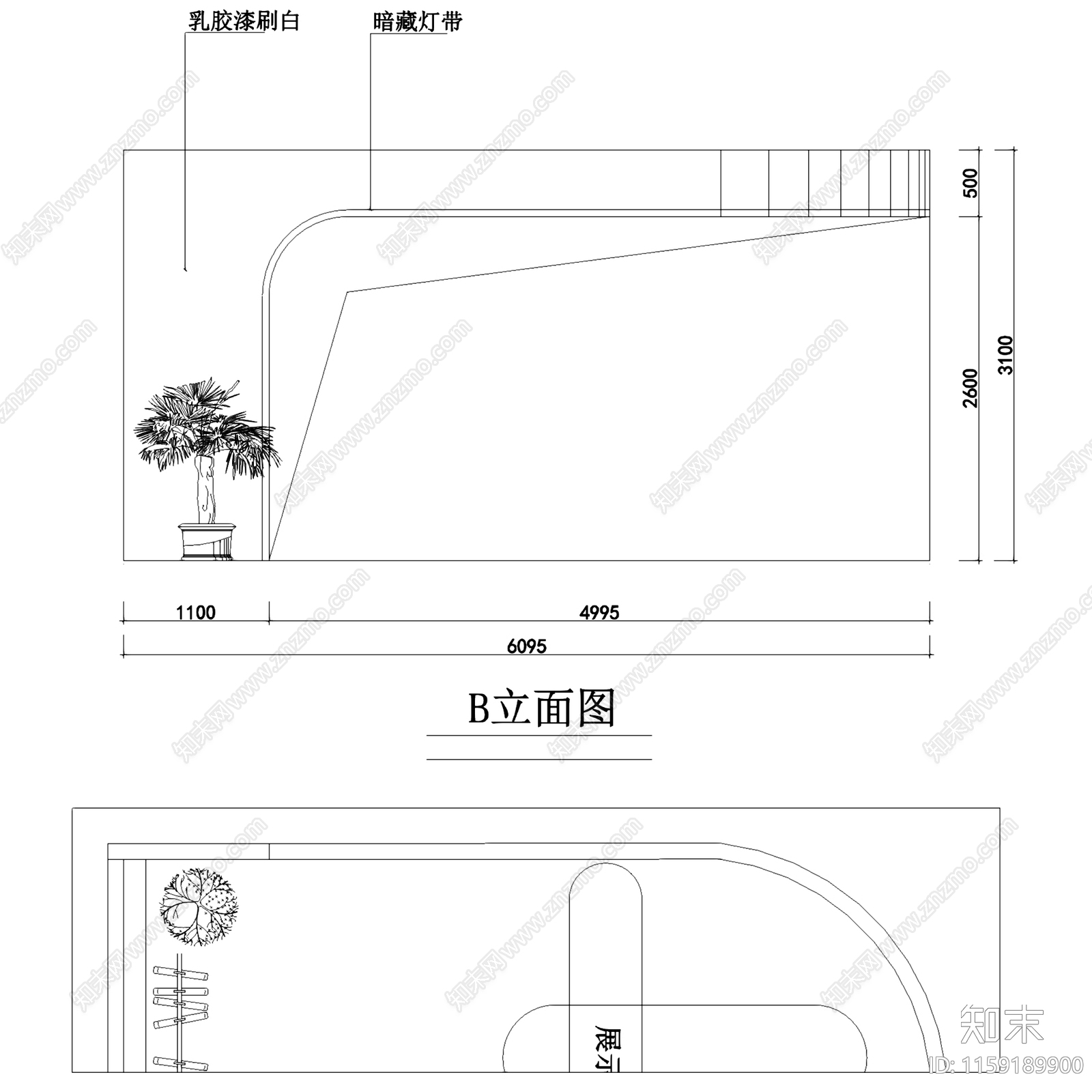 现代59㎡幸会服装店室内工装CAcad施工图下载【ID:1159189900】