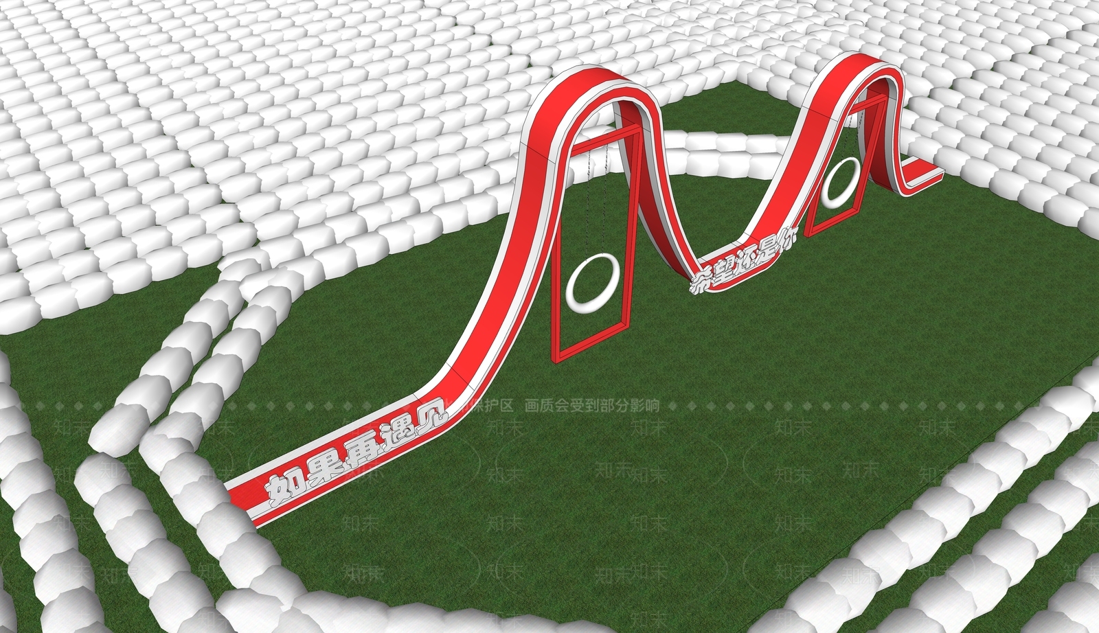 现代网红打卡秋千SU模型下载【ID:1159195168】
