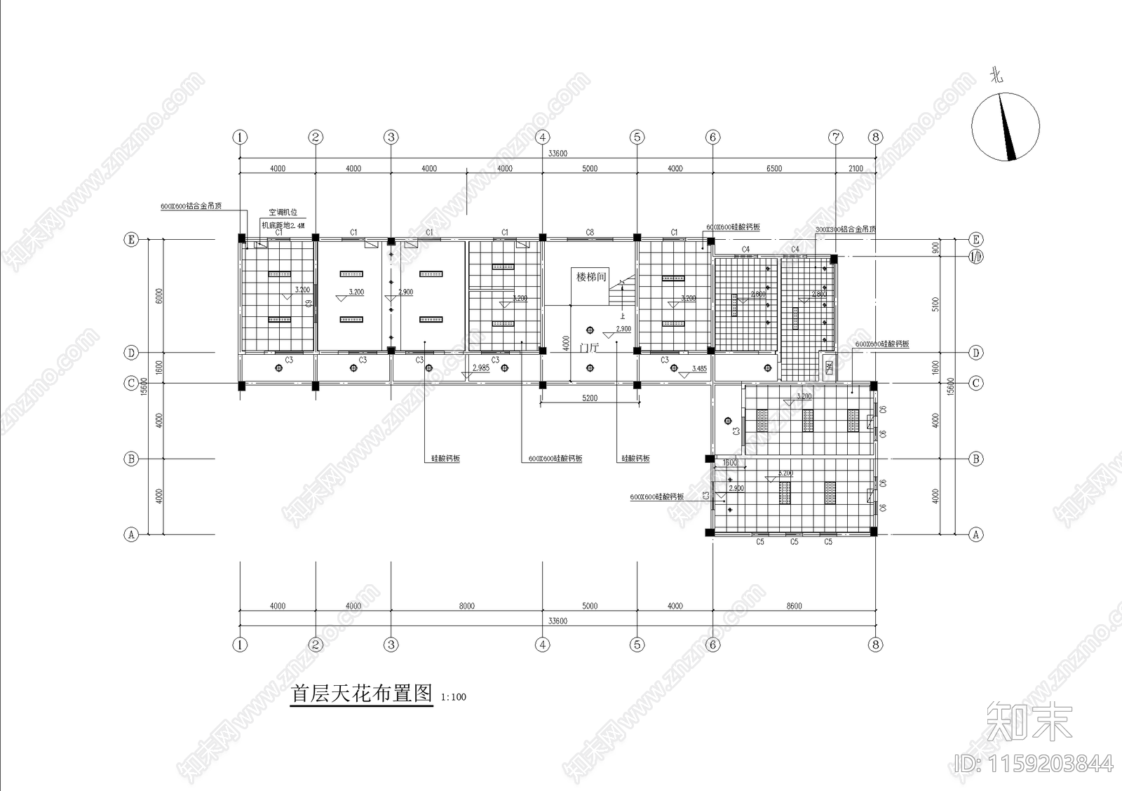 公园业务用房平面图cad施工图下载【ID:1159203844】