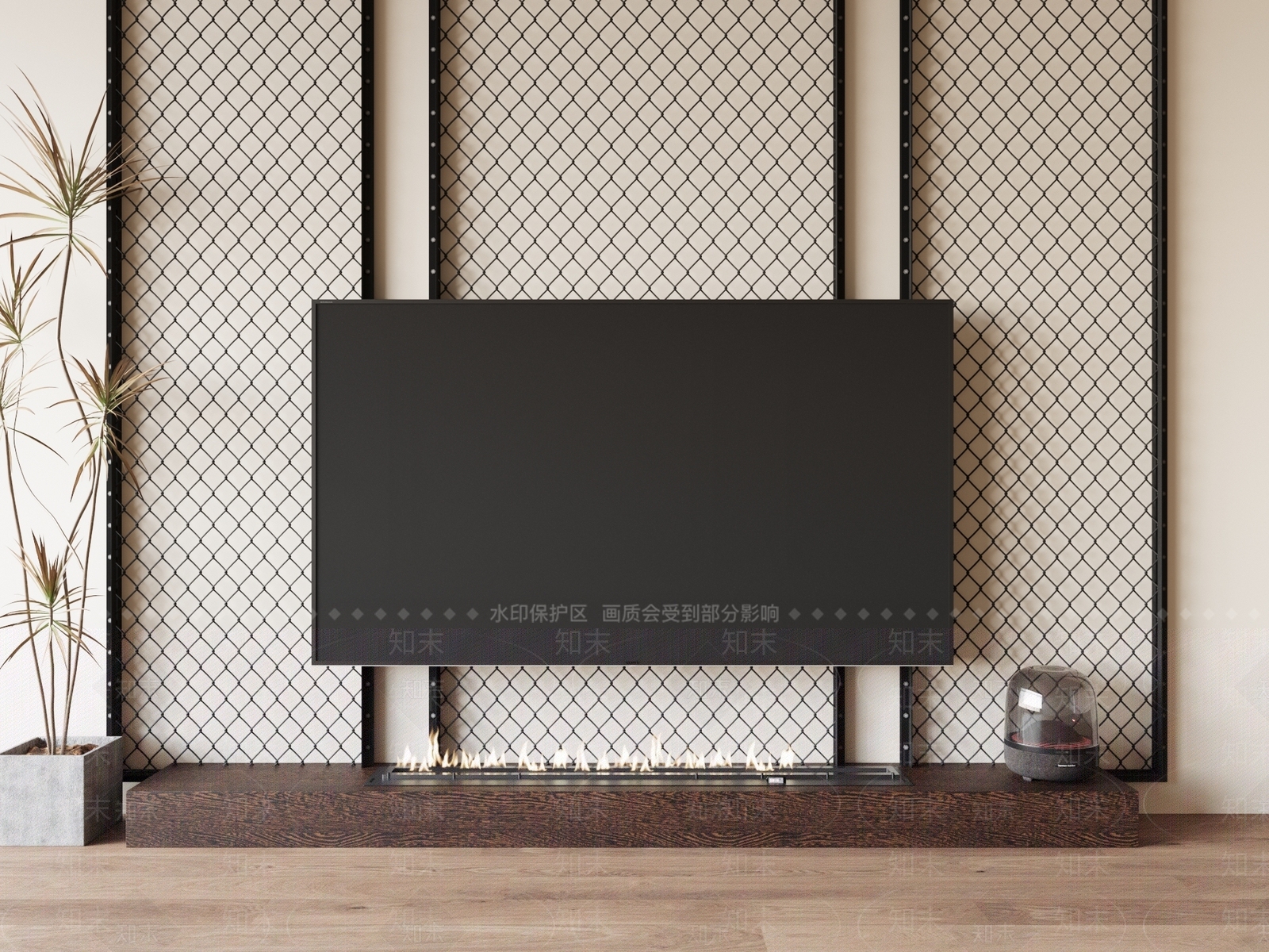 现代电视柜3D模型下载【ID:1159207808】