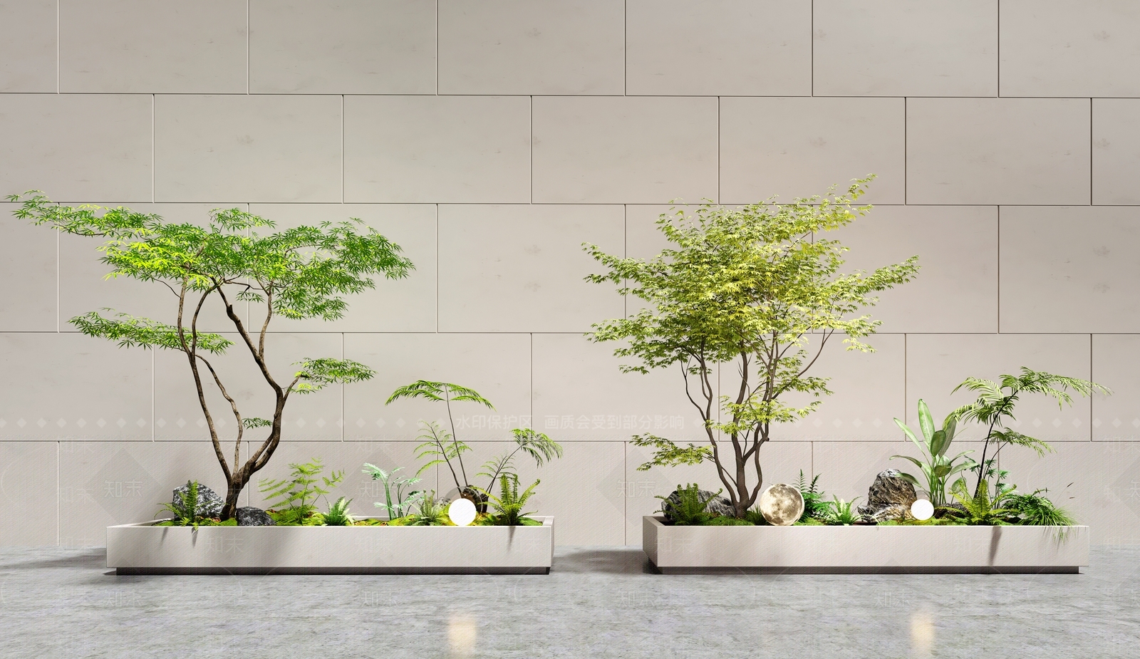 植物组合SU模型草图