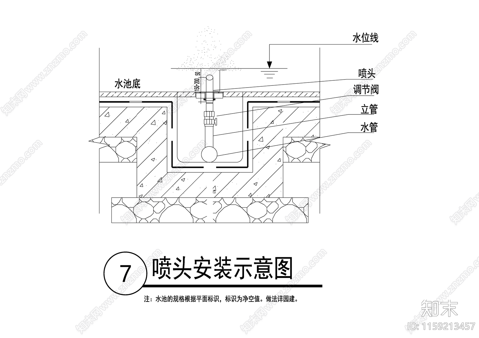 喷头安装示意图施工图下载【ID:1159213457】