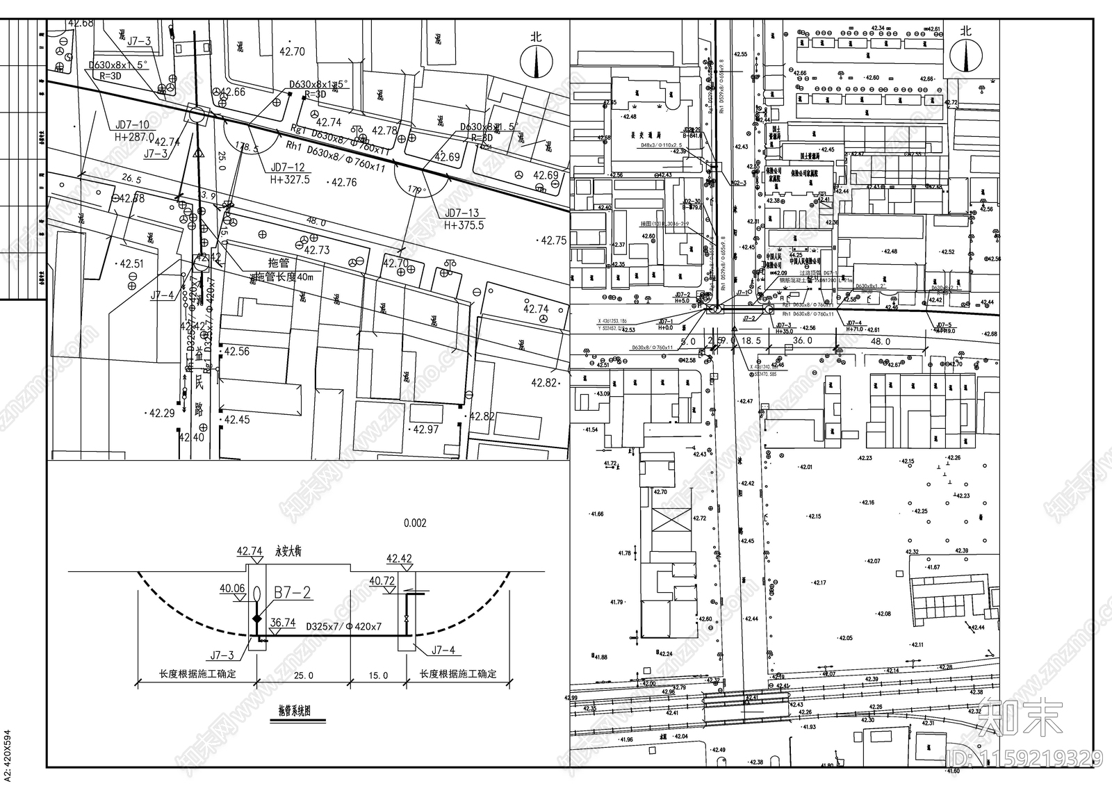 热力管施工图下载【ID:1159219329】