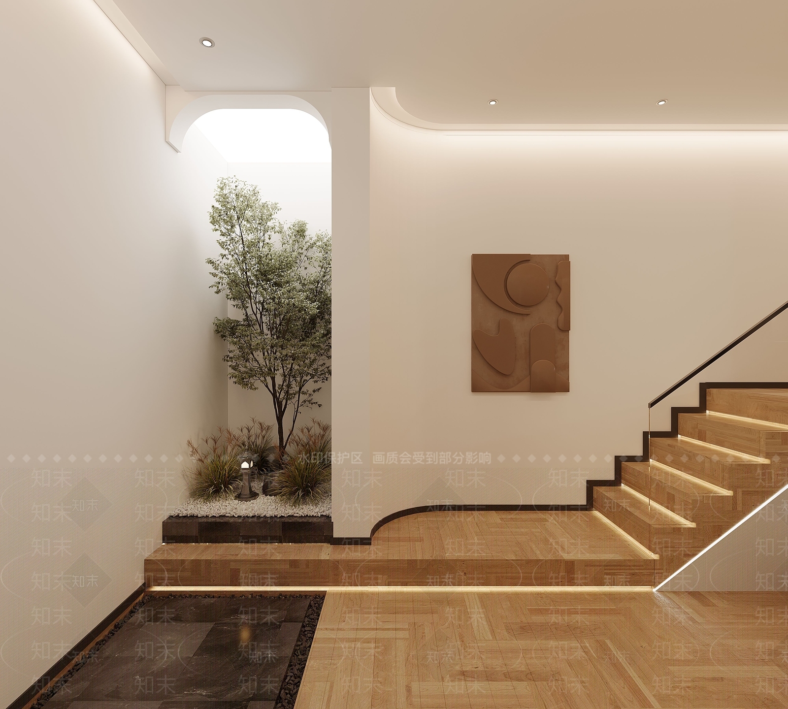 现代楼梯间景观3D模型下载【ID:1159224078】