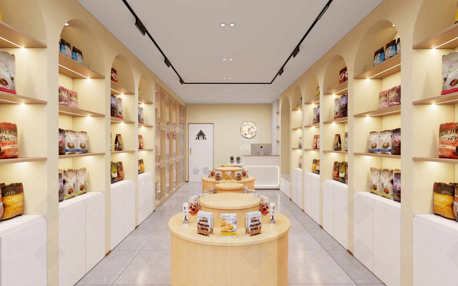 现代奶油风宠物洗护店3D模型下载【ID:1159225910】