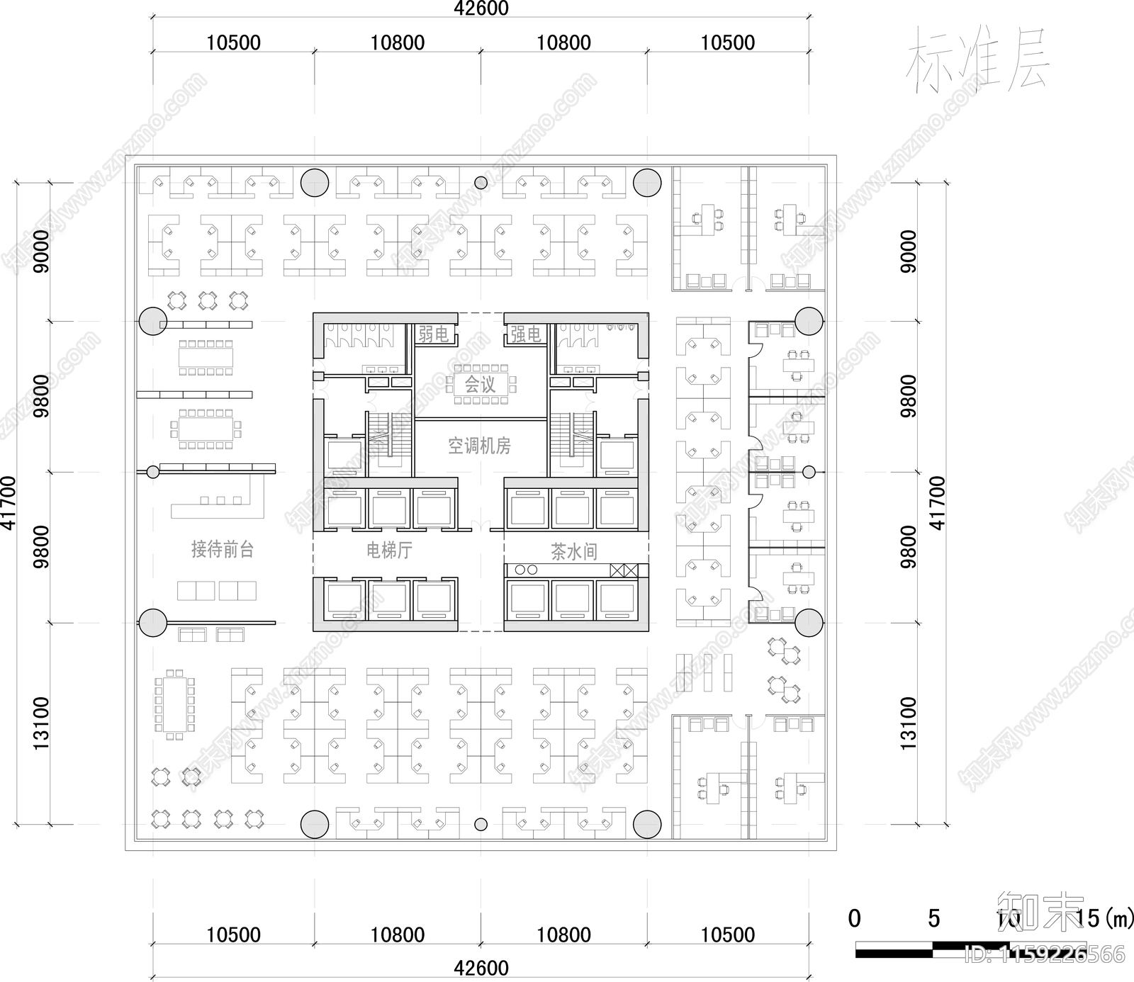 办公楼平面布置图施工图下载【ID:1159226566】