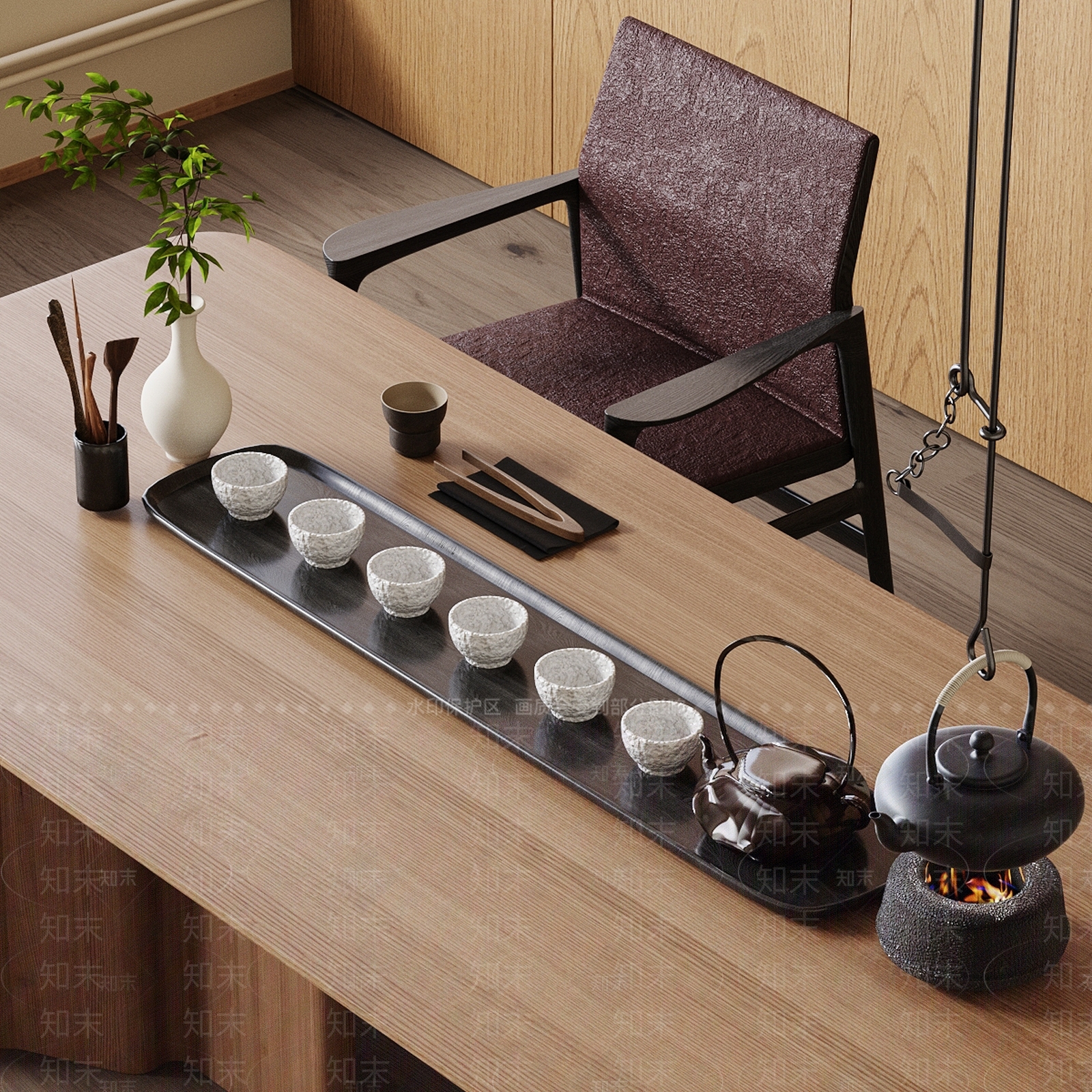 新中式茶具SU模型下载【ID:1159226768】