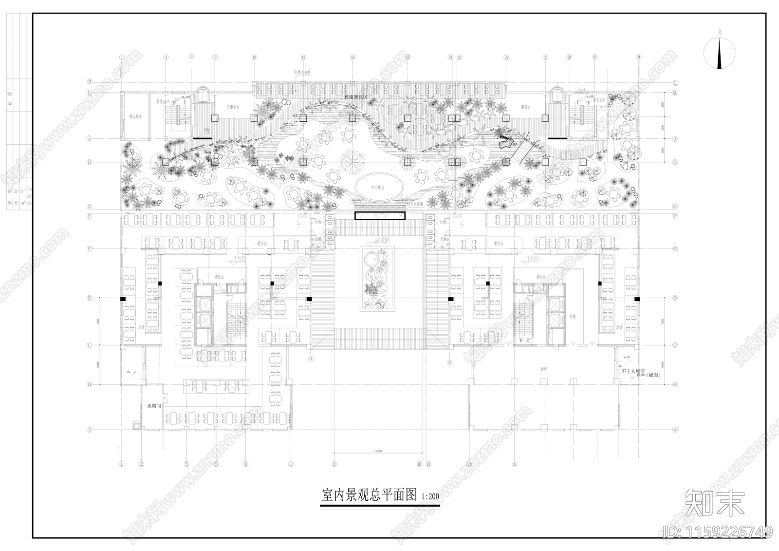 某商务会所景观施工图下载【ID:1159226749】