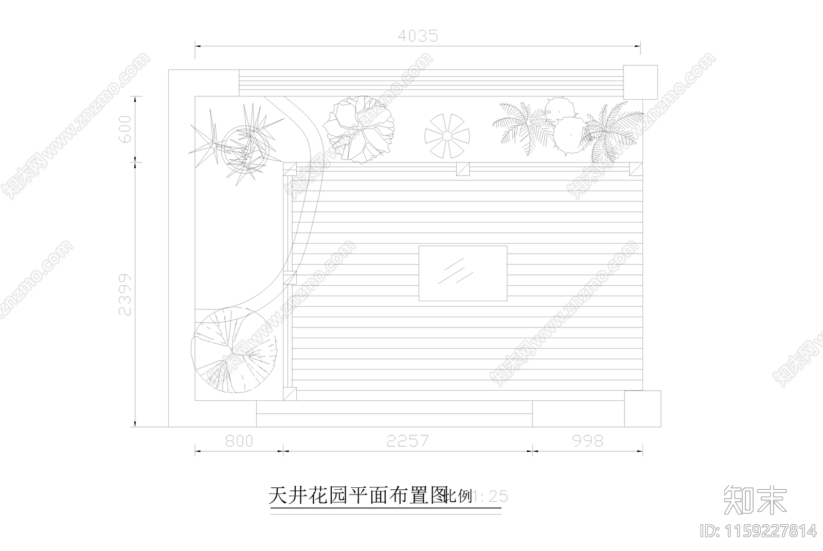 屋顶花园及庭院景观cad施工图下载【ID:1159227814】