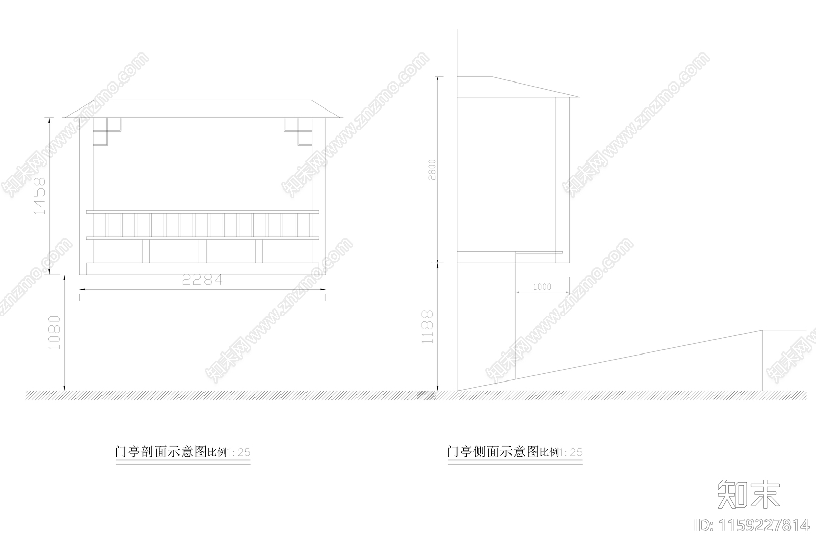 屋顶花园及庭院景观cad施工图下载【ID:1159227814】