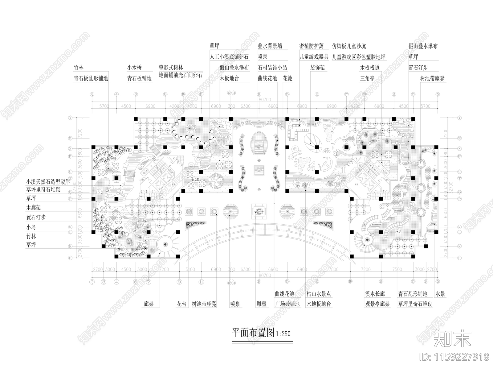 屋顶花园平面布置图施工图下载【ID:1159227918】