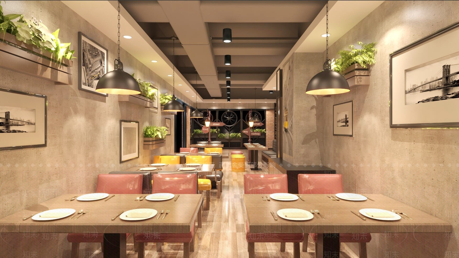 工业风炸鸡店3D模型下载【ID:1159232299】