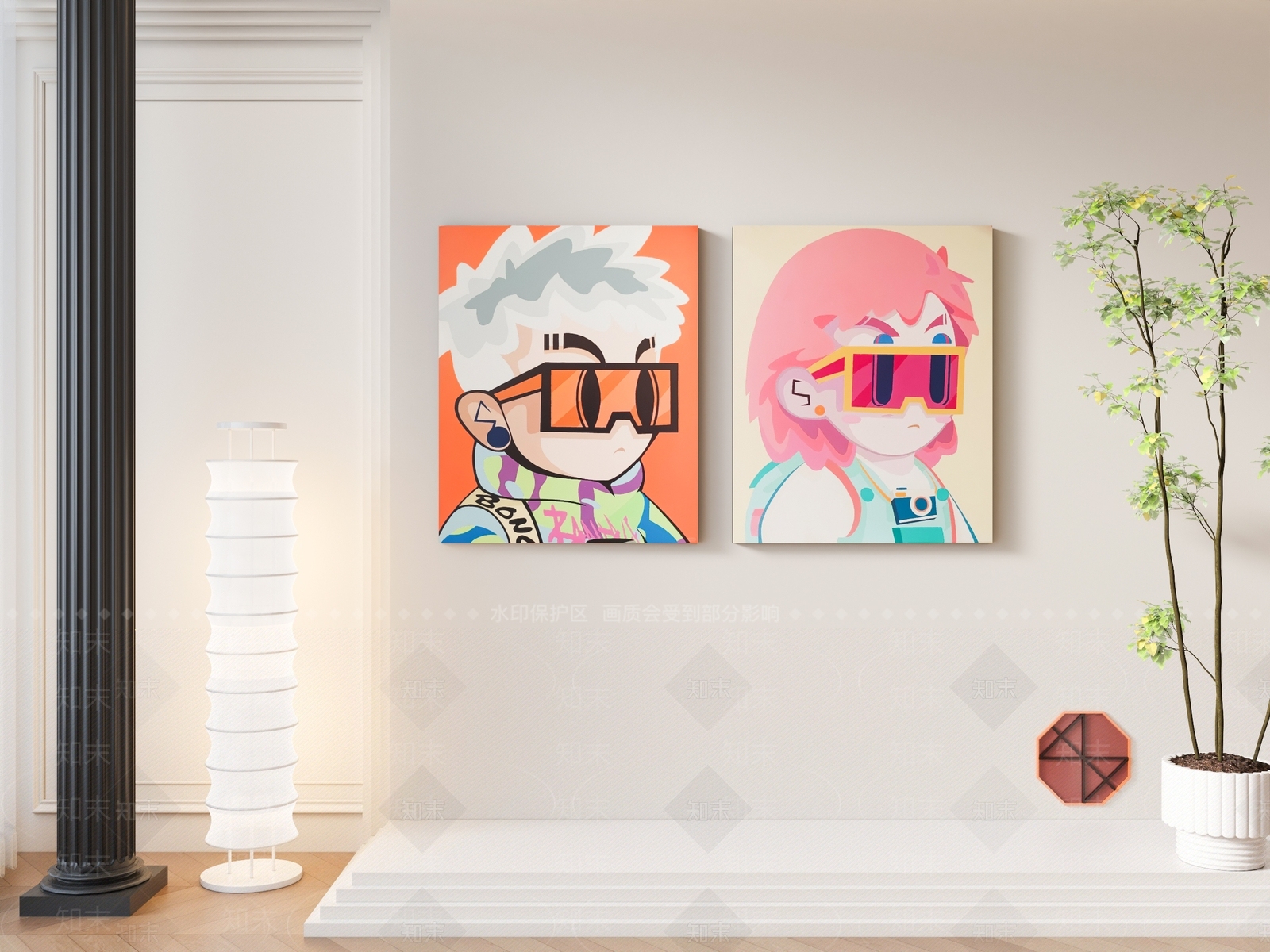 动漫挂画3D模型下载【ID:1159233072】