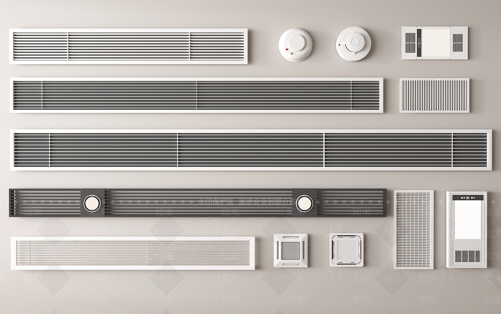 现代空调3D模型下载【ID:1159233914】