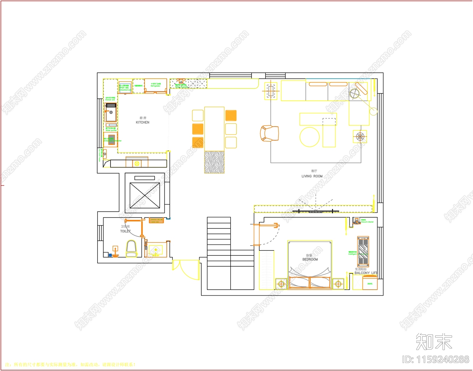 复式餐厅cad施工图下载【ID:1159240288】