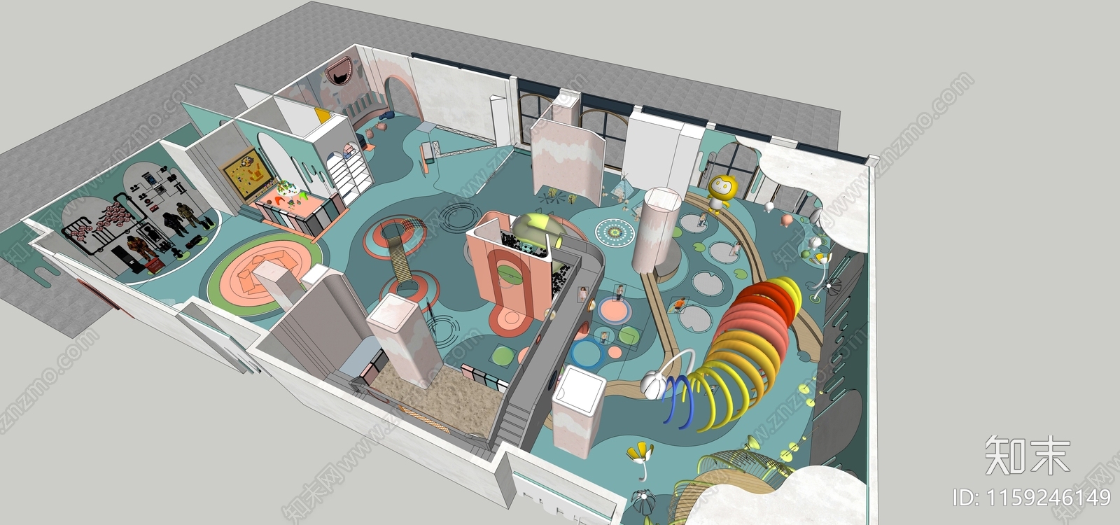 现代儿童活动空间SU模型下载【ID:1159246149】