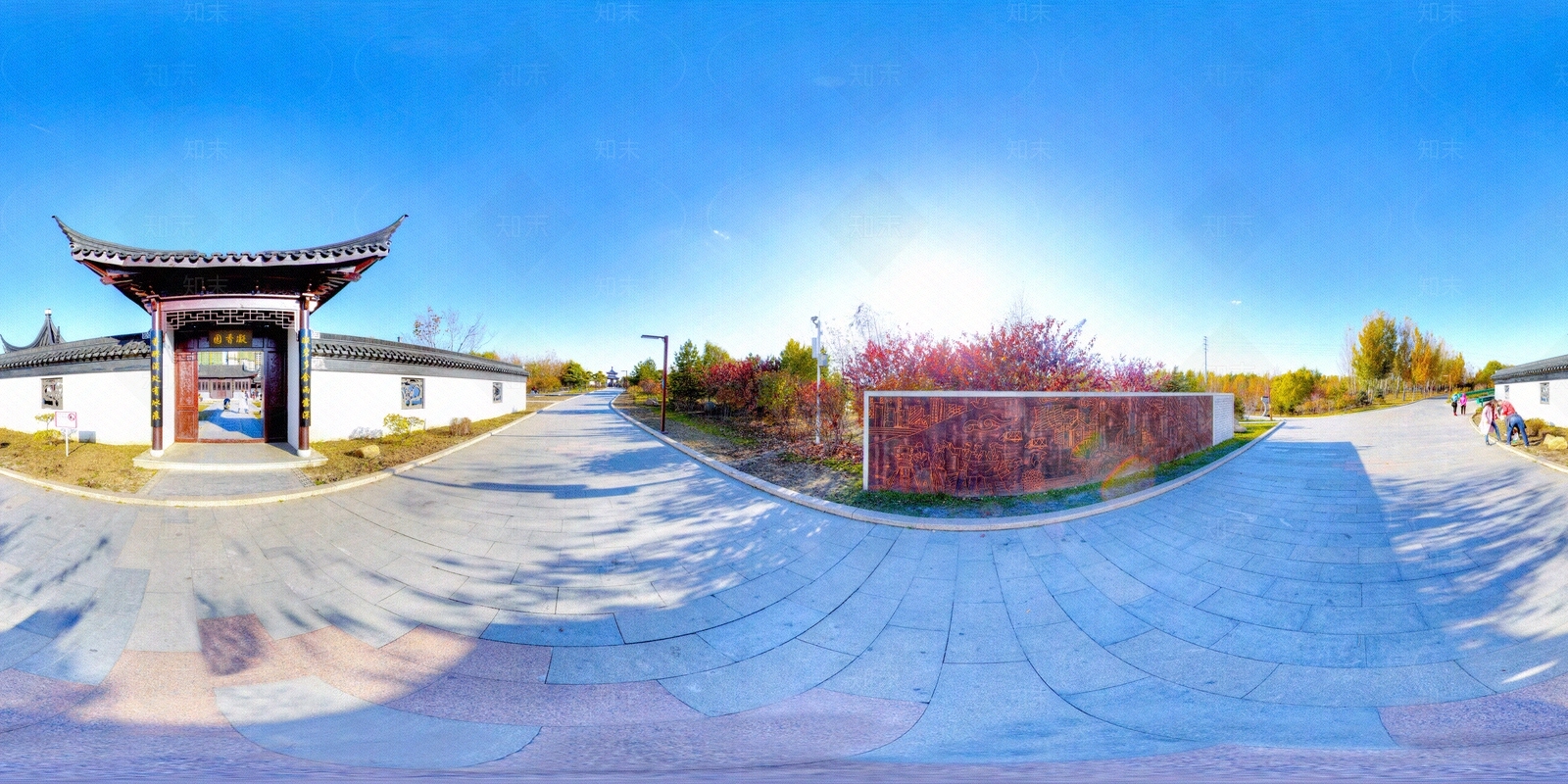 HDR古镇绿化园区风景贴图下载【ID:1159247733】