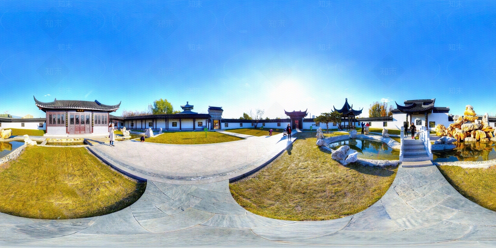 HDR古镇绿化园区风景贴图下载【ID:1159247966】