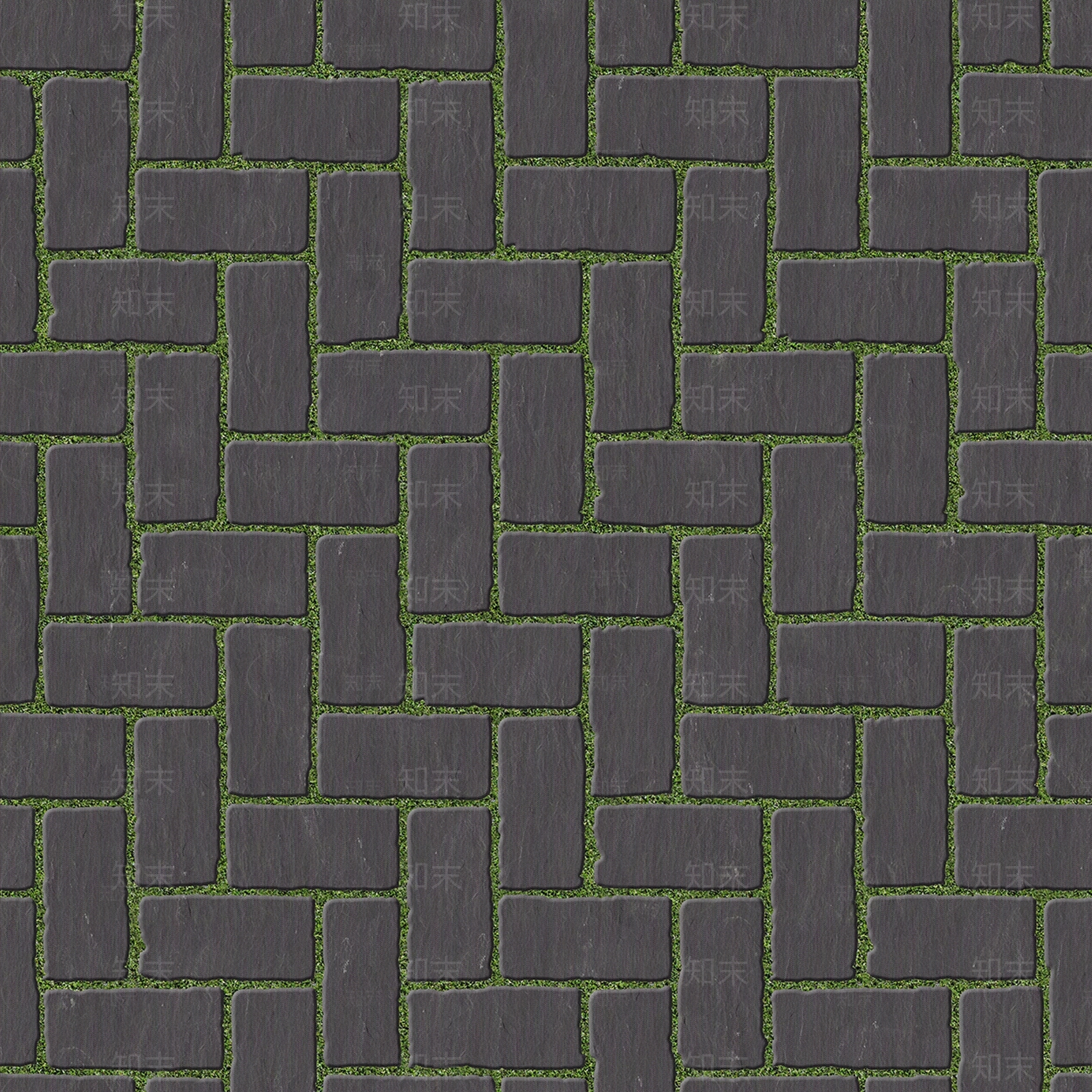 无缝公园透水砖草坪砖植草砖停车位铺装铺路贴图下载【ID:1159249407】