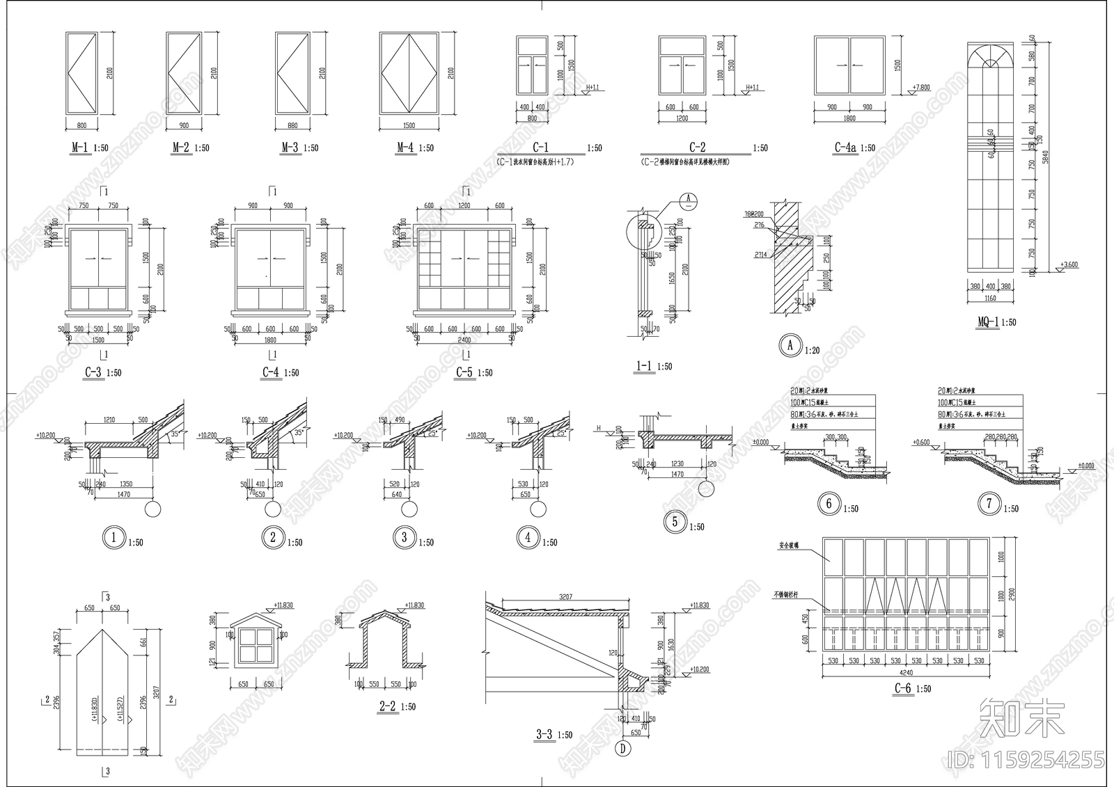 广东某别墅建筑设计全套详情图cad施工图下载【ID:1159254255】