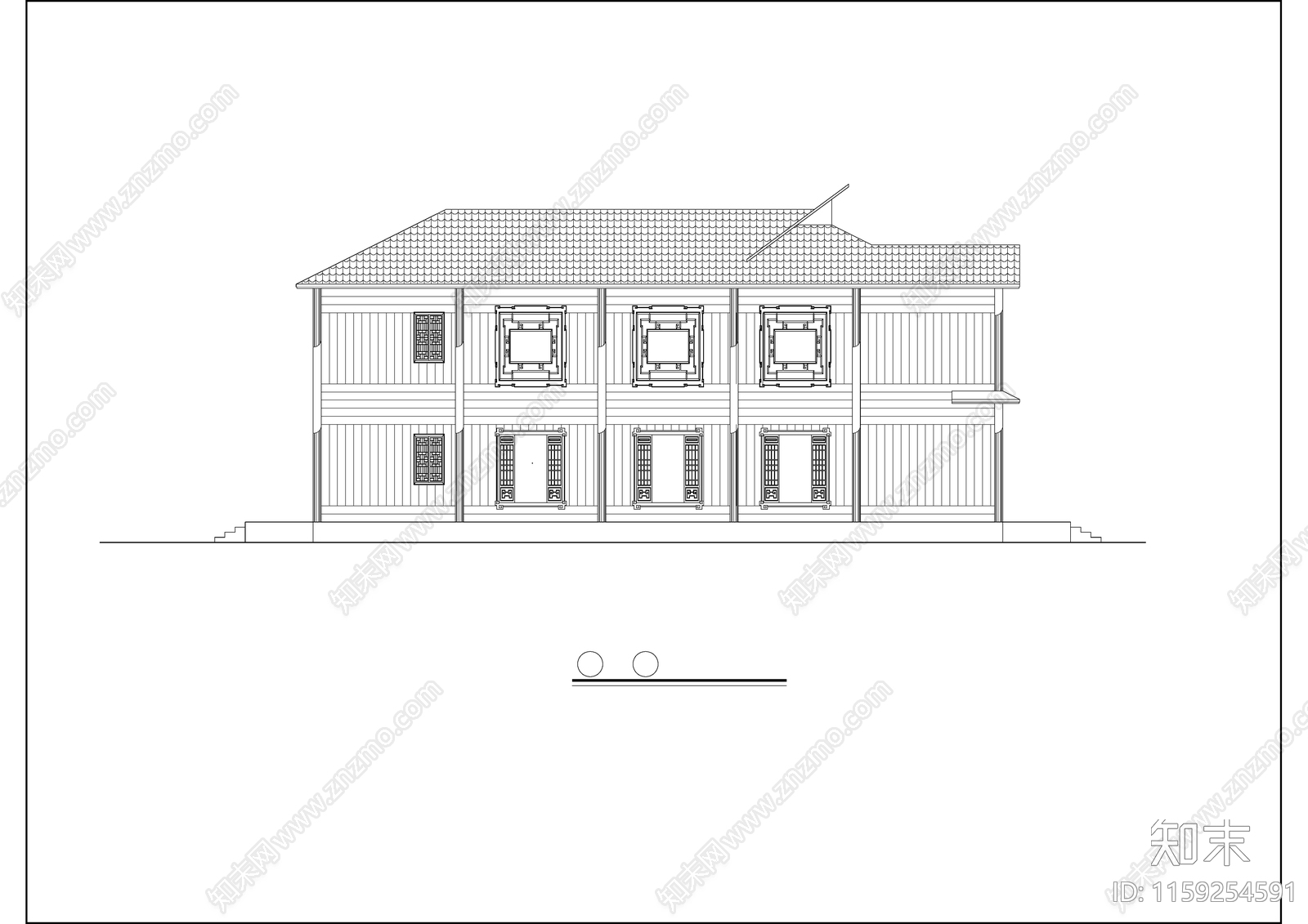 江苏省某地某茶楼建筑设cad施工图下载【ID:1159254591】