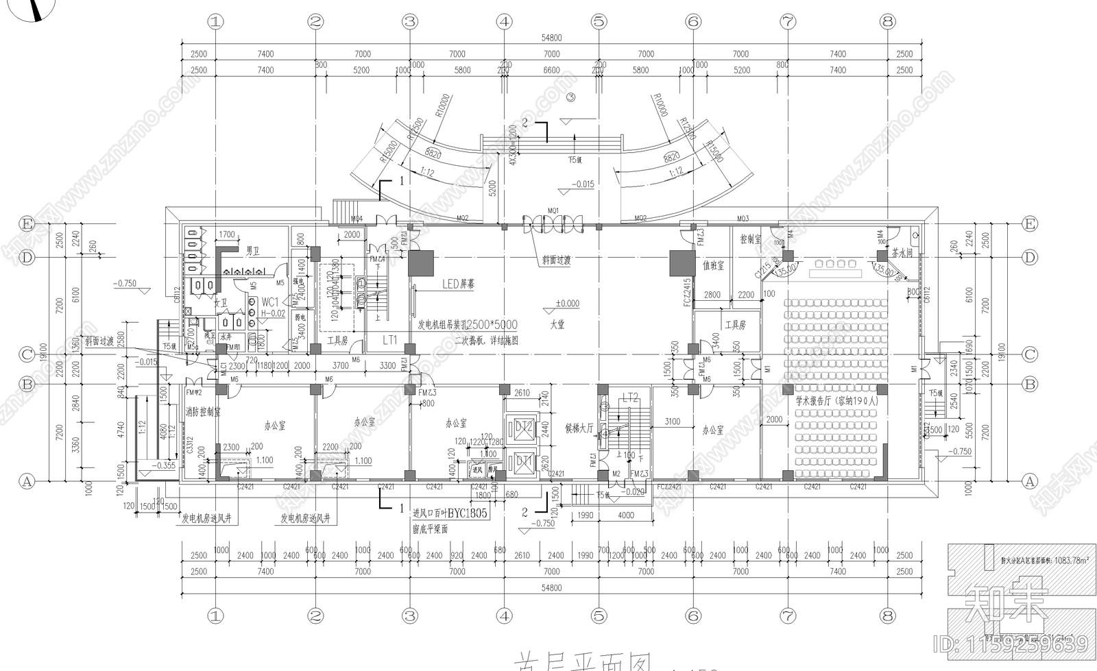 城市水产研究院建筑平面图施工图下载【ID:1159259639】