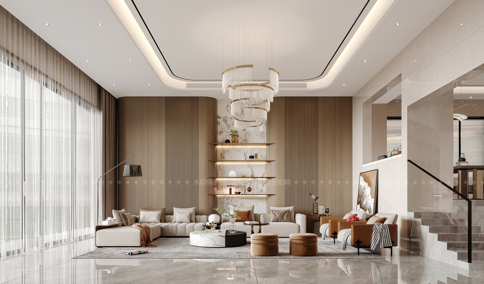 现代茶室3D模型下载【ID:1214577618】